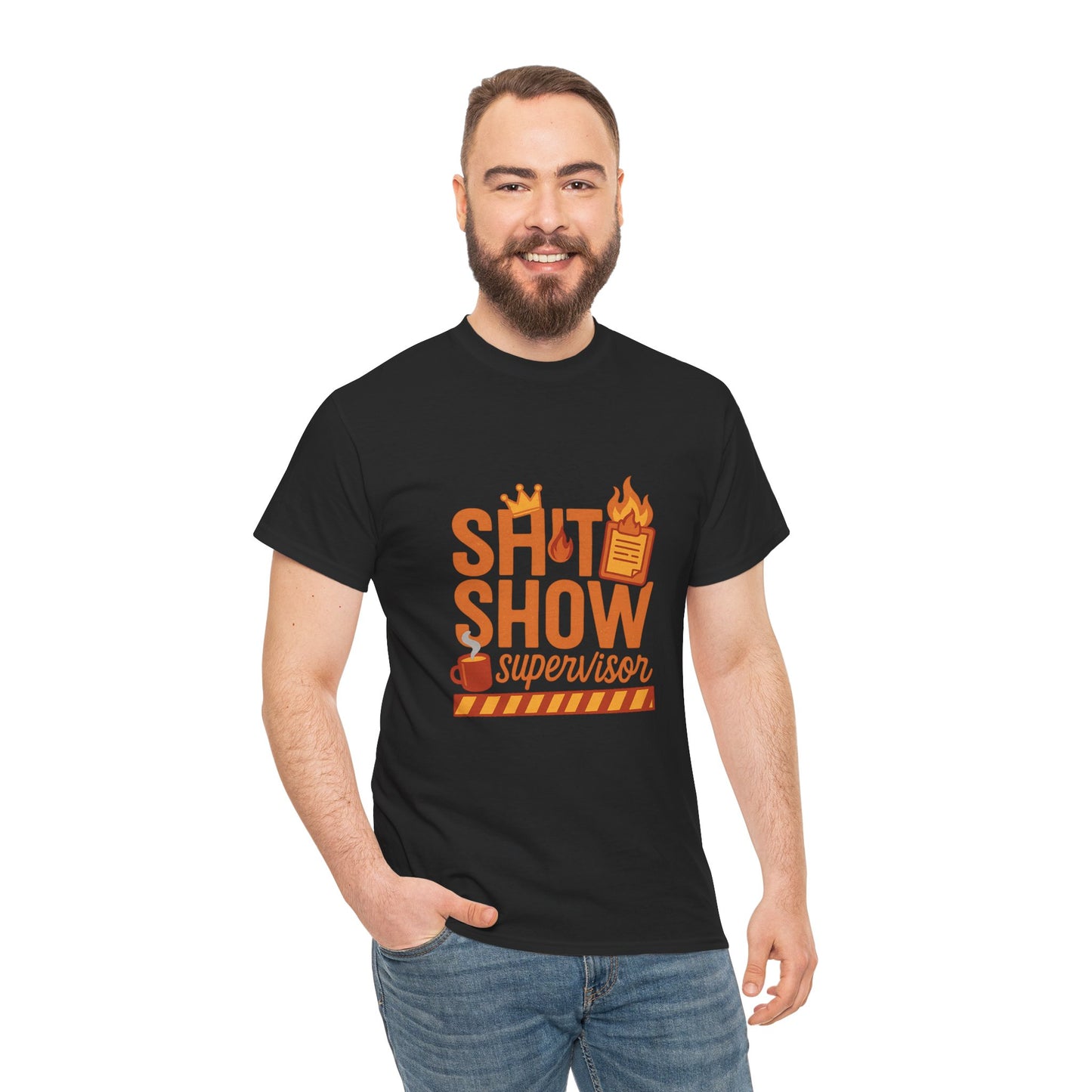 Sh*t Show Supervisor Unisex Cotton T-Shirt, Funny Supervisor Tee, Unisex Humor Shirt