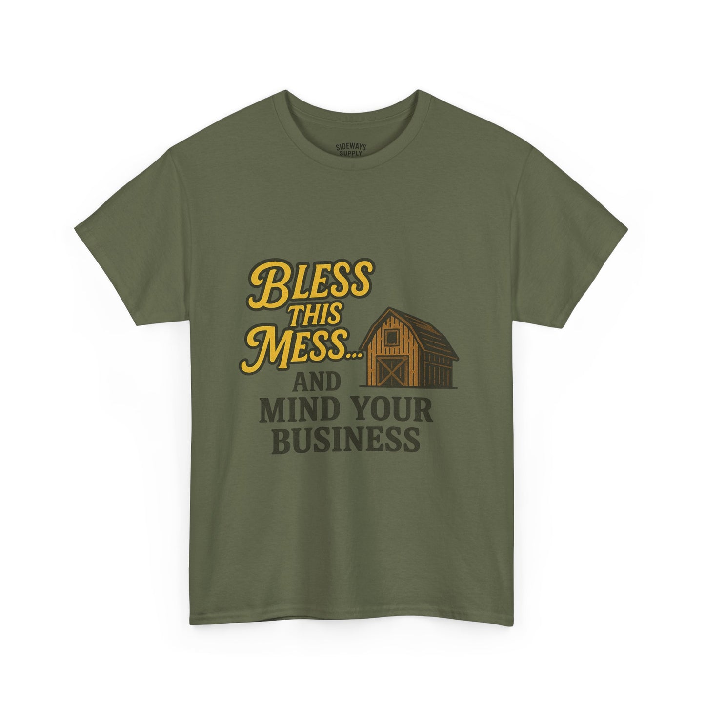 Bless and mind your business — in that order. Funny Casual T-Shirt, Farmhouse Style Shirt