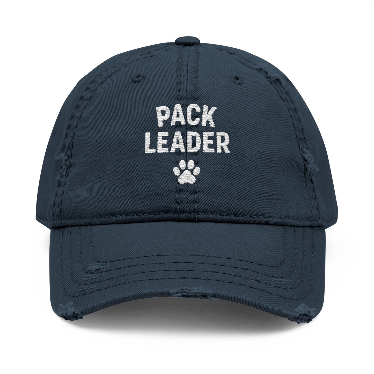 Distressed Pack Leader Hat (Unisex), Casual Embroidered Cap for Dog Lovers, Perfect Gift for Pet Parents