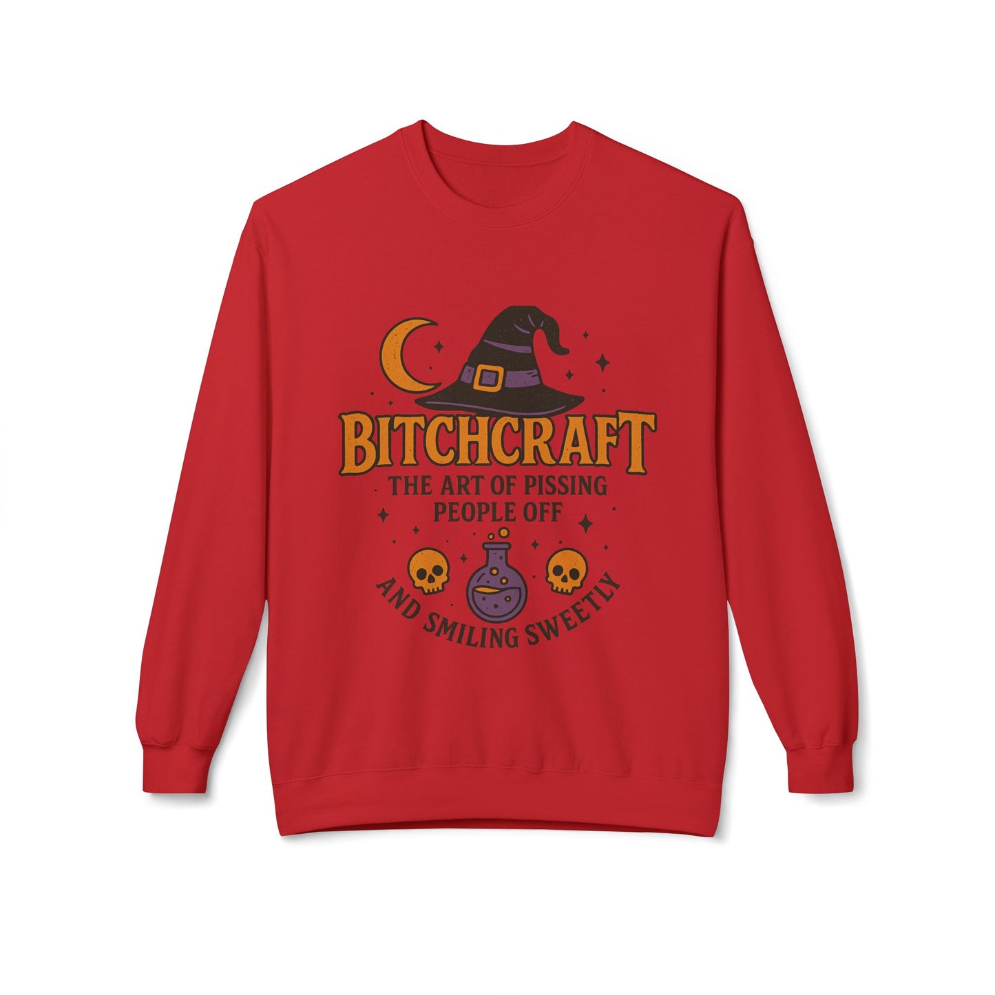 Bitchcraft Fleece Sweatshirt, Witchy Halloween Apparel