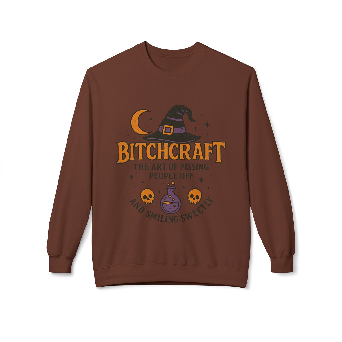 Bitchcraft Fleece Sweatshirt, Witchy Halloween Apparel