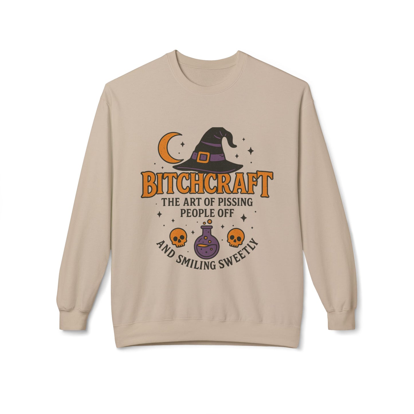 Bitchcraft Fleece Sweatshirt, Witchy Halloween Apparel