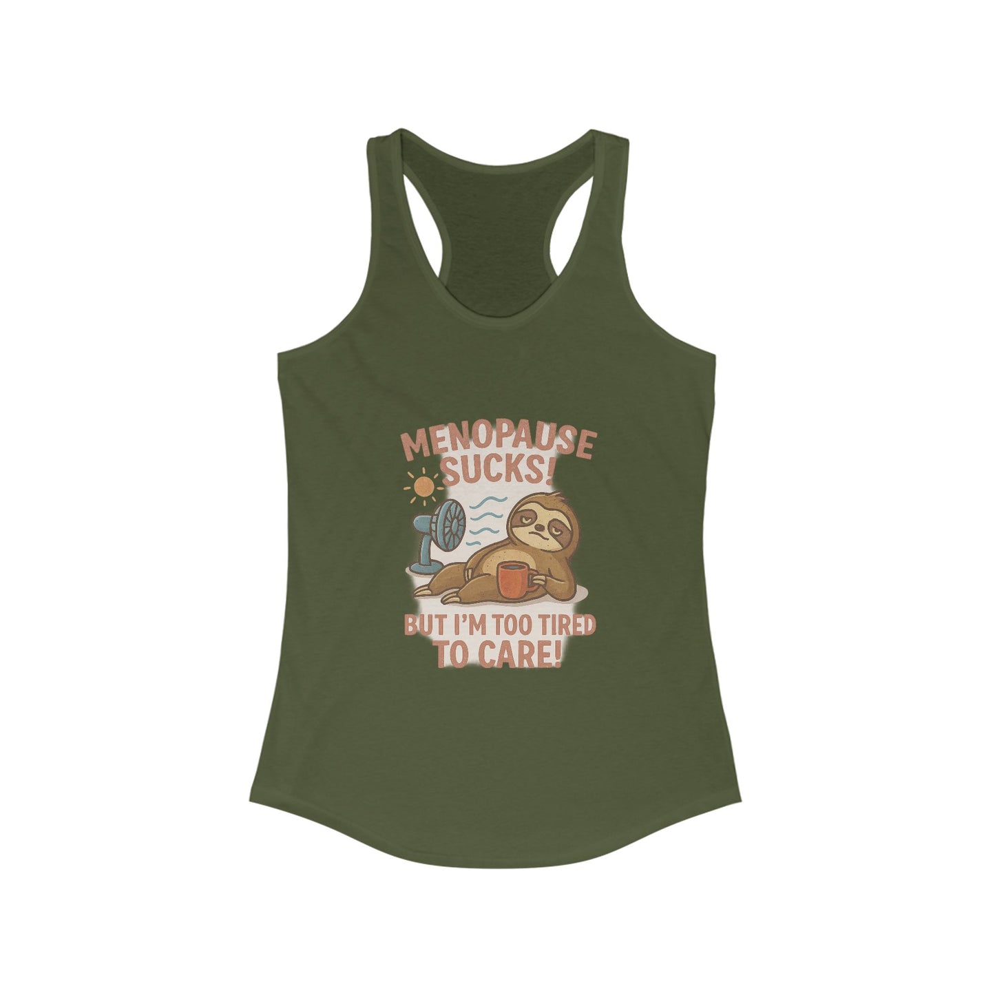Menopause Sucks – Women’s Racerback Tank, Lightweight Workout Tee
