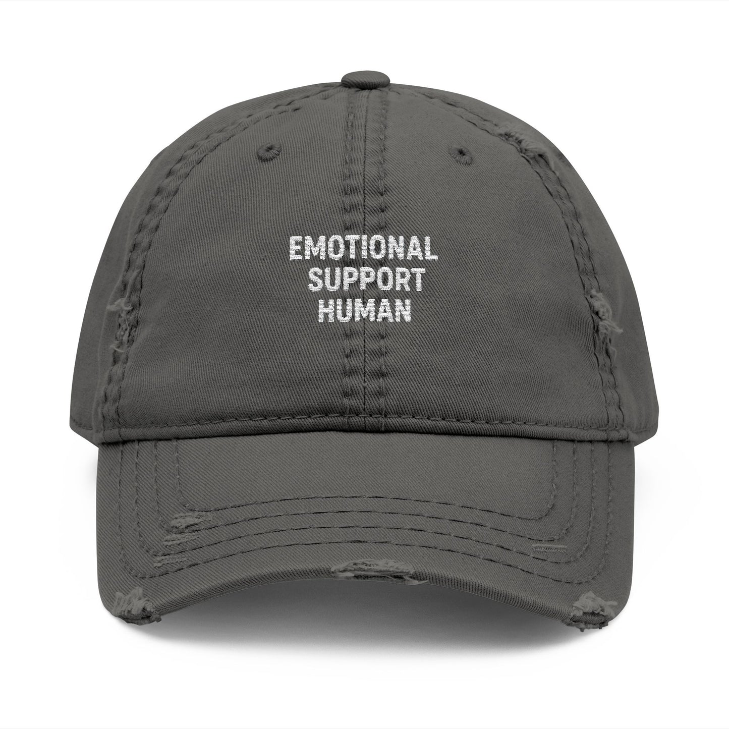 Emotional Support Dad Hat, Distressed Cap