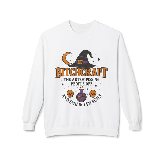 Bitchcraft Fleece Sweatshirt, Witchy Halloween Apparel