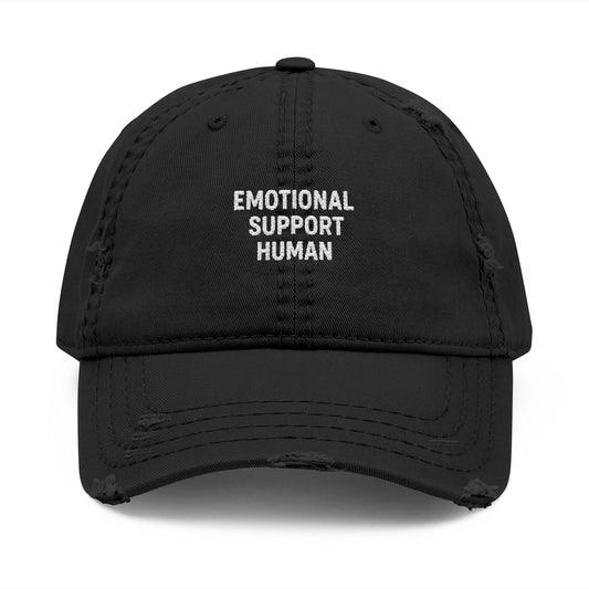 Emotional Support Dad Hat, Distressed Cap