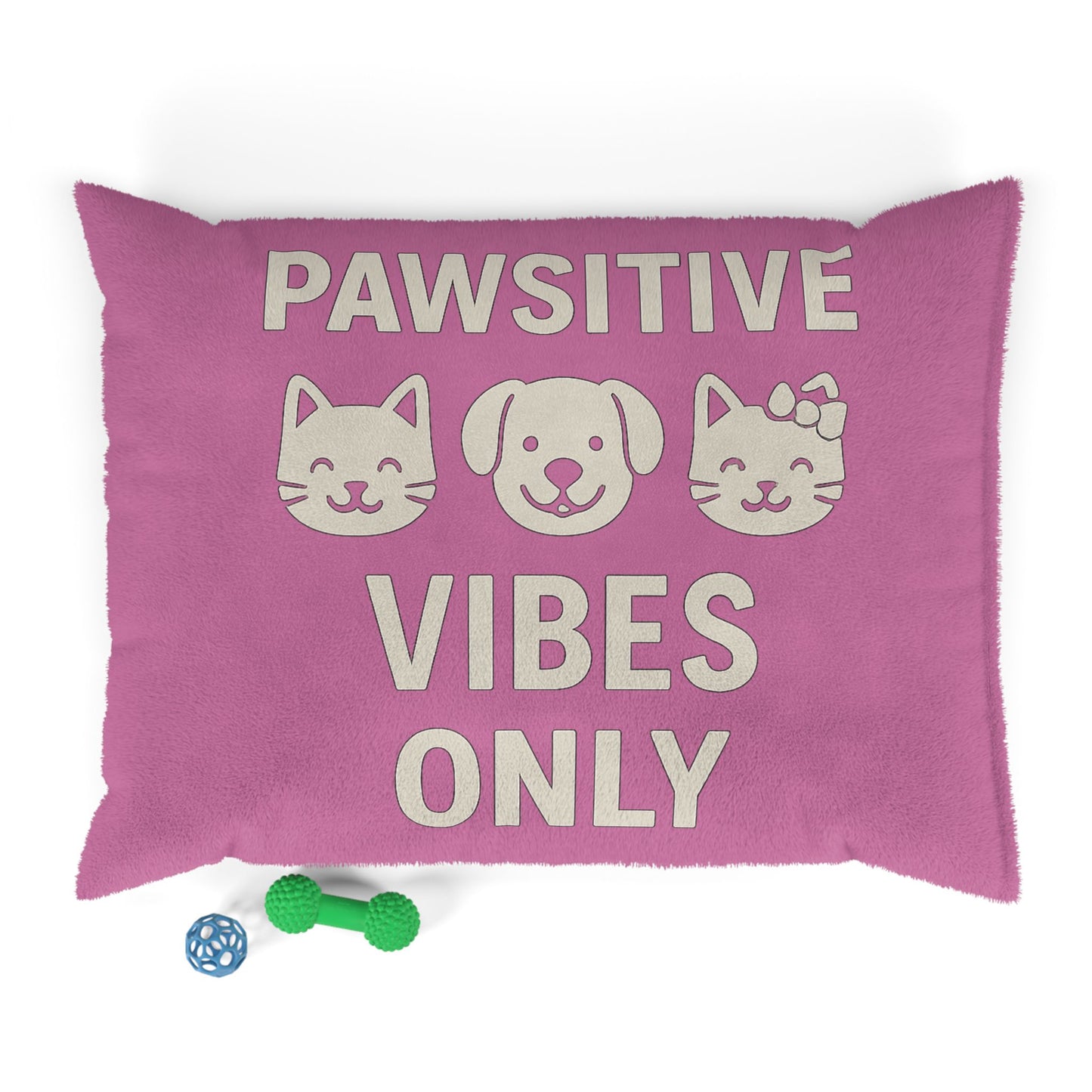 Pet Bed - Pawsitive Vibes Cozy Corner for Cats and Dogs