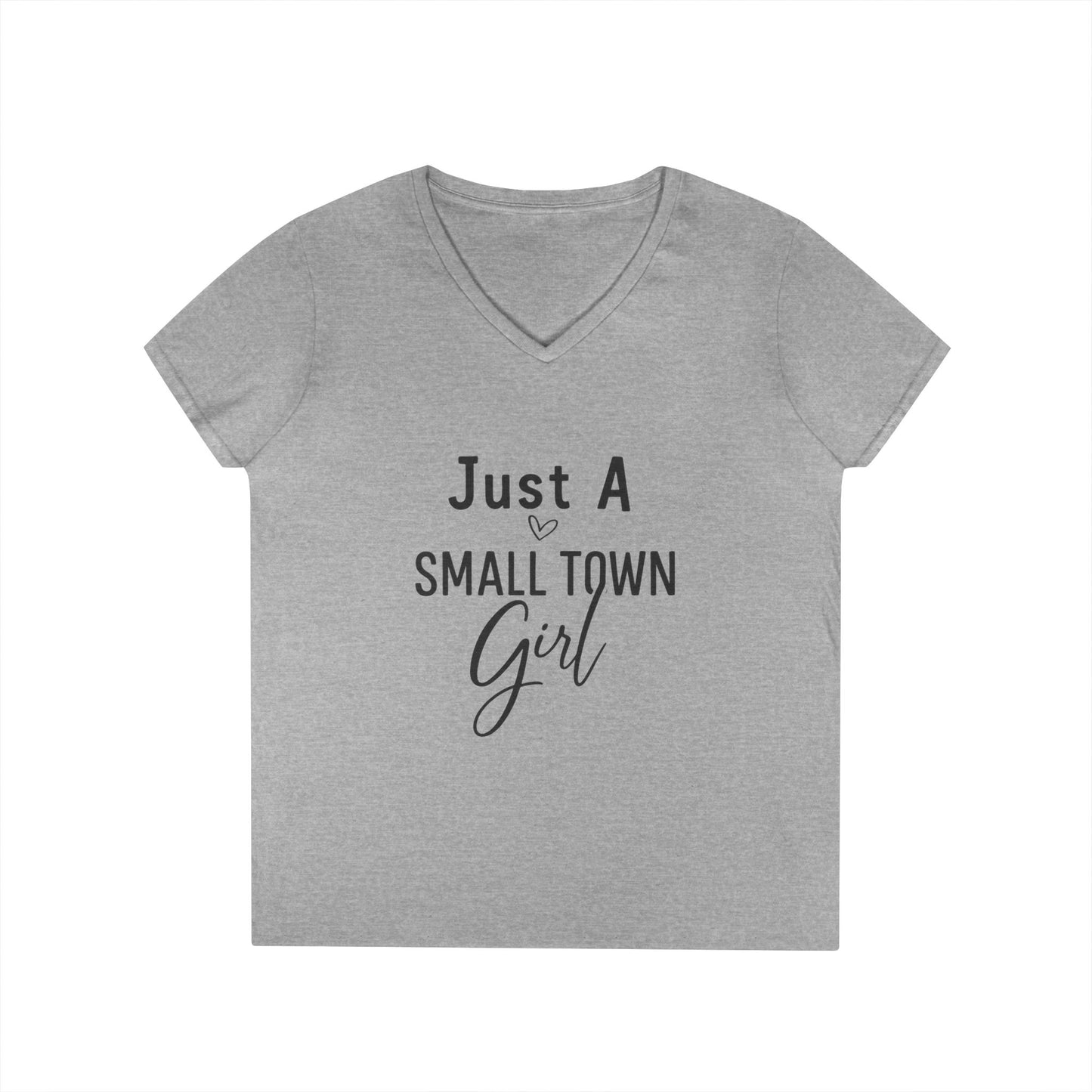 Just a Small Town Girl | V-Neck T-Shirt Rooted in charm. Ready for anything. 🌾