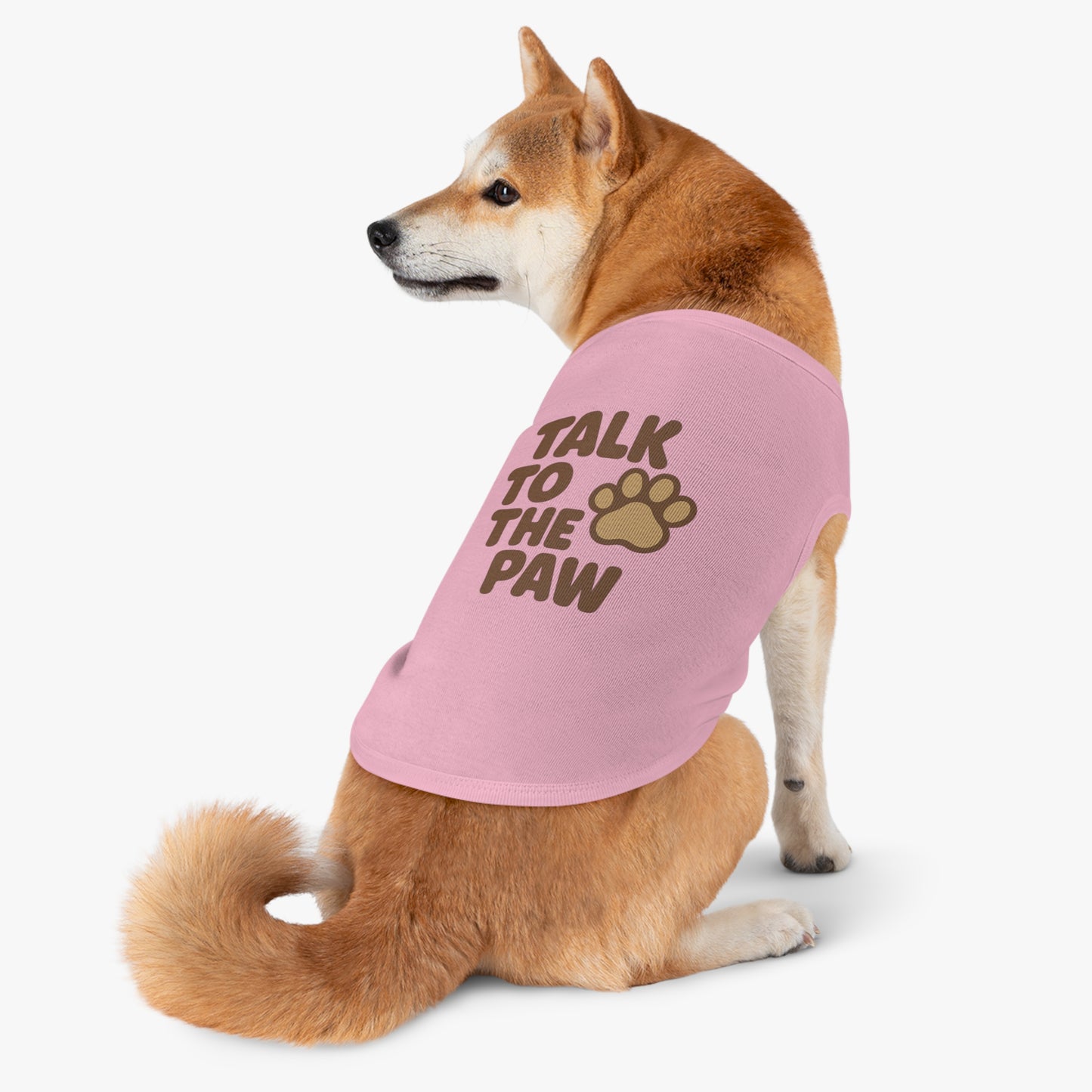 Talk to the Paw Pet Tank Top - Cute Dog Shirt, Funny Pet Apparel, Summer Wear, Gifts for Pet Lovers, Pet Fashion