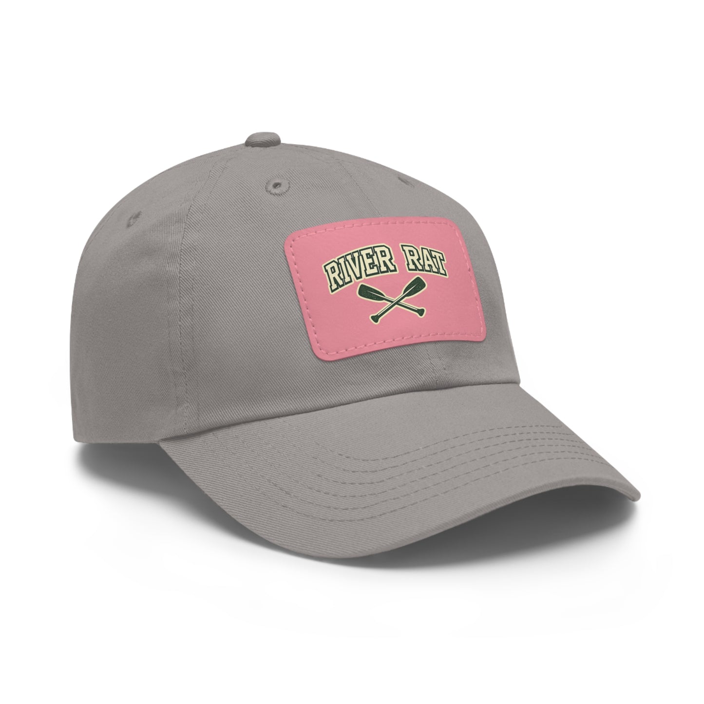 River Rat Leather Patch Hat — Fishing & River Life Cap