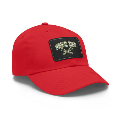 River Rat Leather Patch Hat — Fishing & River Life Cap