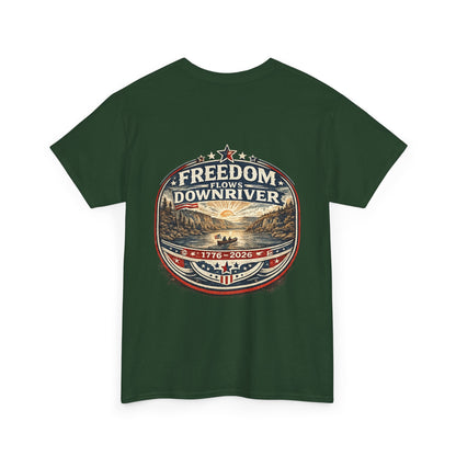 Freedom Downriver Graphic Tee — "America The Free" Patriotic T-Shirt
