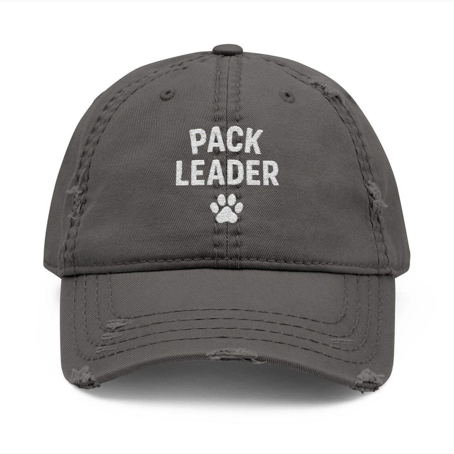 Distressed Pack Leader Hat (Unisex), Casual Embroidered Cap for Dog Lovers, Perfect Gift for Pet Parents