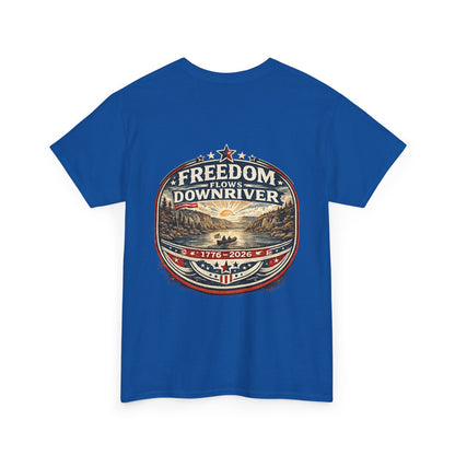 Freedom Downriver Graphic Tee — "America The Free" Patriotic T-Shirt