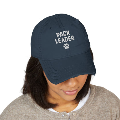 Distressed Pack Leader Hat (Unisex), Casual Embroidered Cap for Dog Lovers, Perfect Gift for Pet Parents