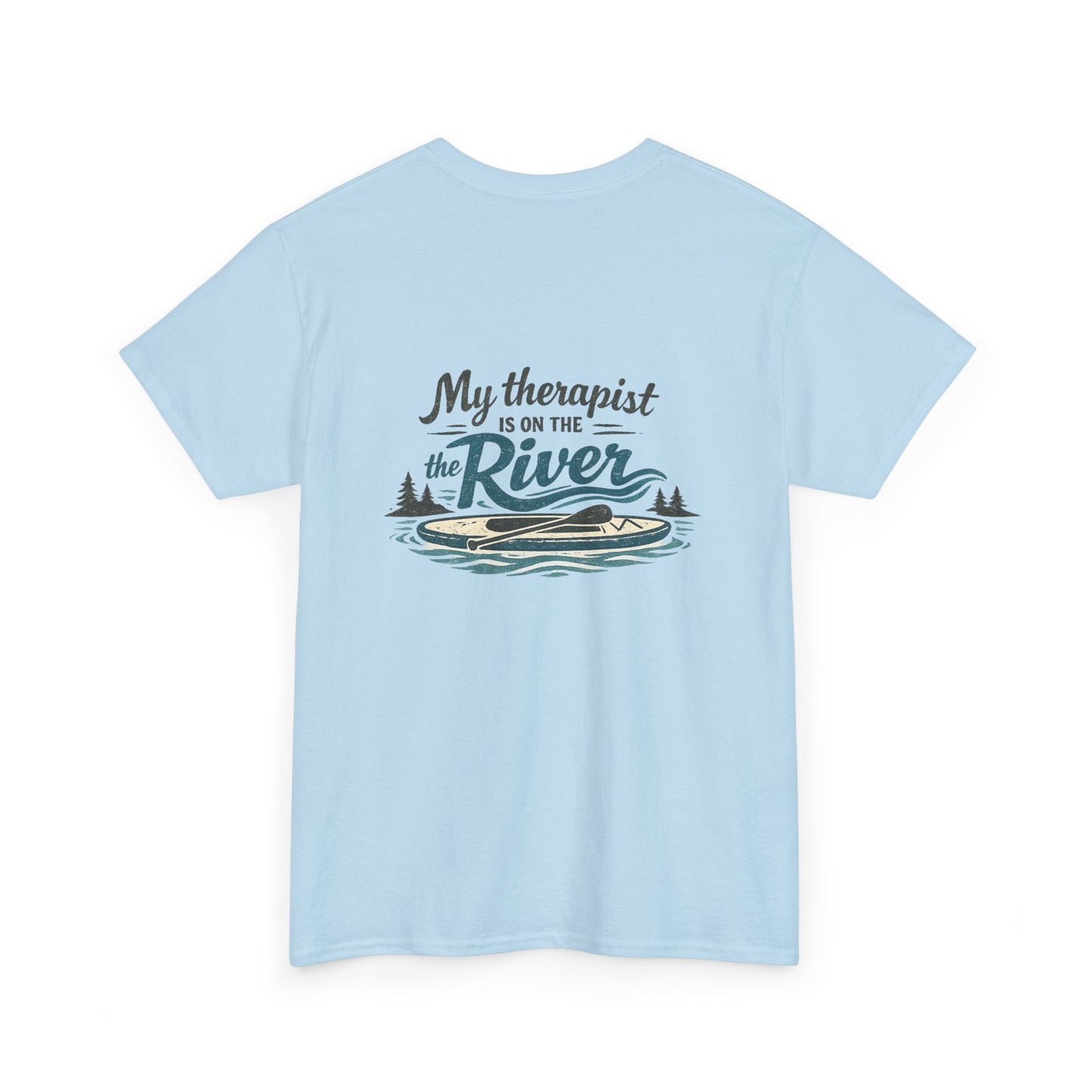 River Therapy T‑Shirt — "My Therapist Is on the River" Outdoor Fishing Tee