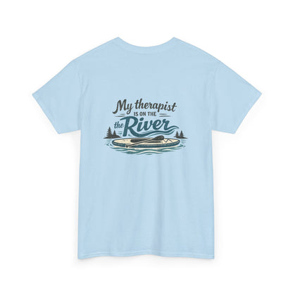 River Therapy T‑Shirt — "My Therapist Is on the River" Outdoor Fishing Tee