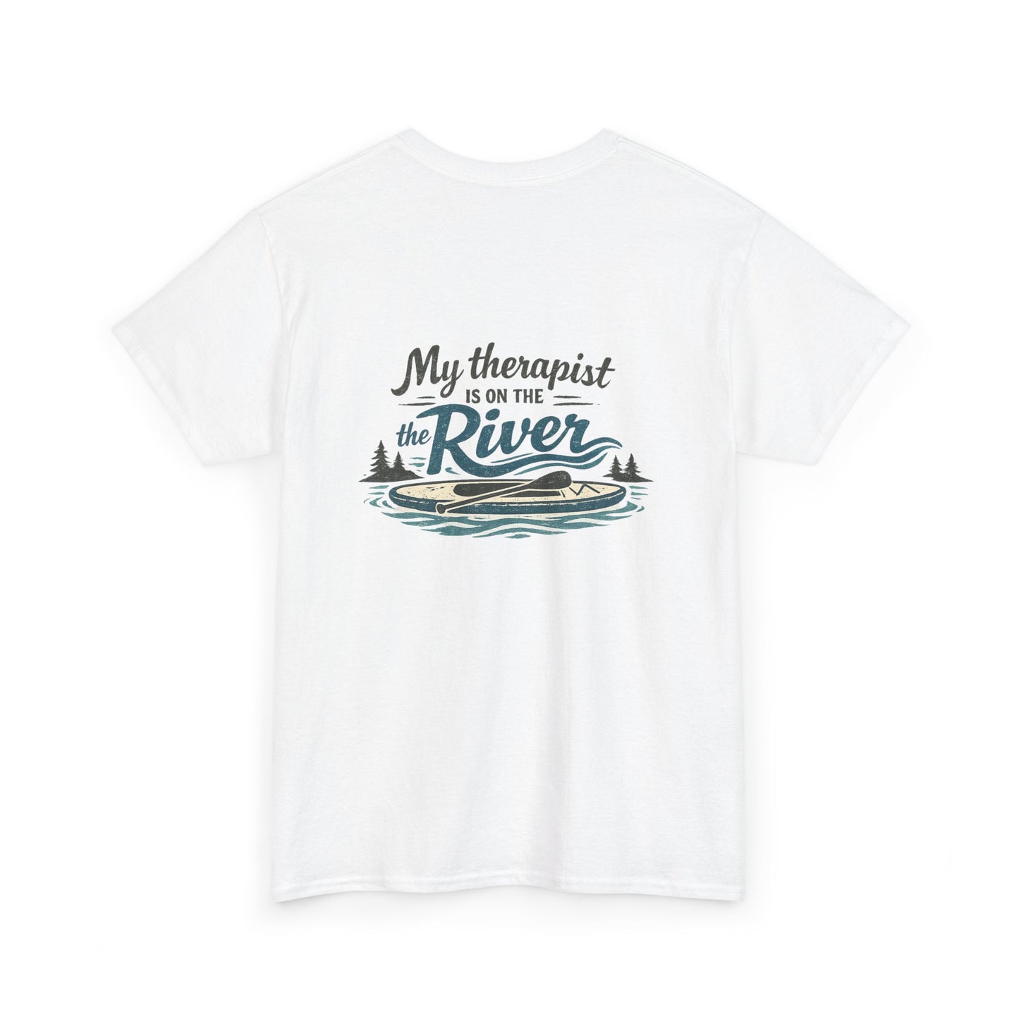 River Therapy T‑Shirt — "My Therapist Is on the River" Outdoor Fishing Tee