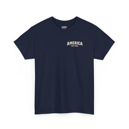 Freedom Downriver Graphic Tee — "America The Free" Patriotic T-Shirt