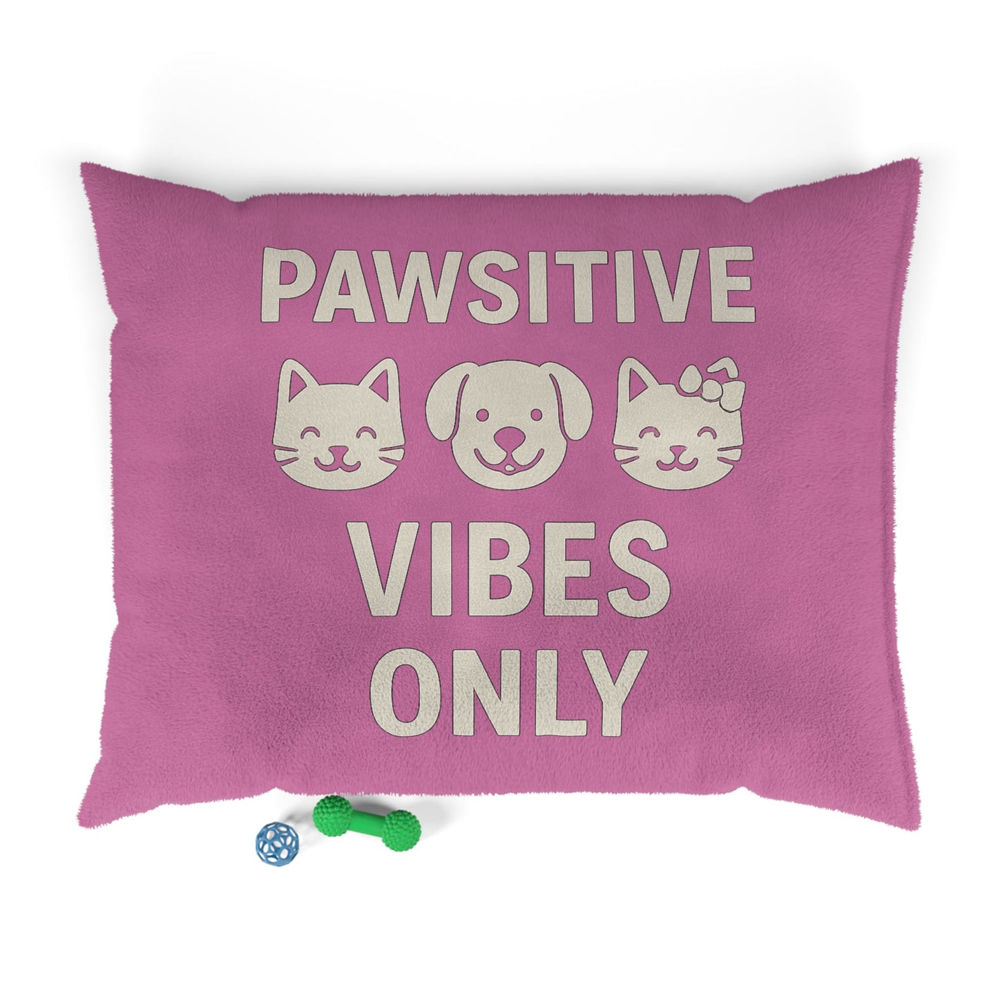 Pet Bed - Pawsitive Vibes Cozy Corner for Cats and Dogs