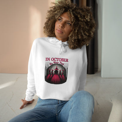 🎀🎃 October Vibes Crop Hoodie – Spooky Season Meets Strong AF 👻💪