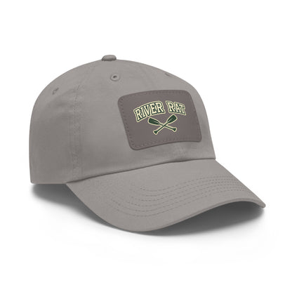 River Rat Leather Patch Hat — Fishing & River Life Cap