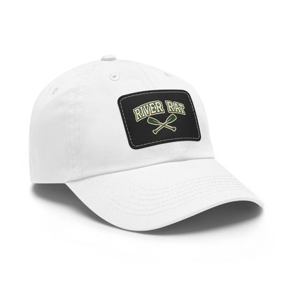 River Rat Leather Patch Hat — Fishing & River Life Cap