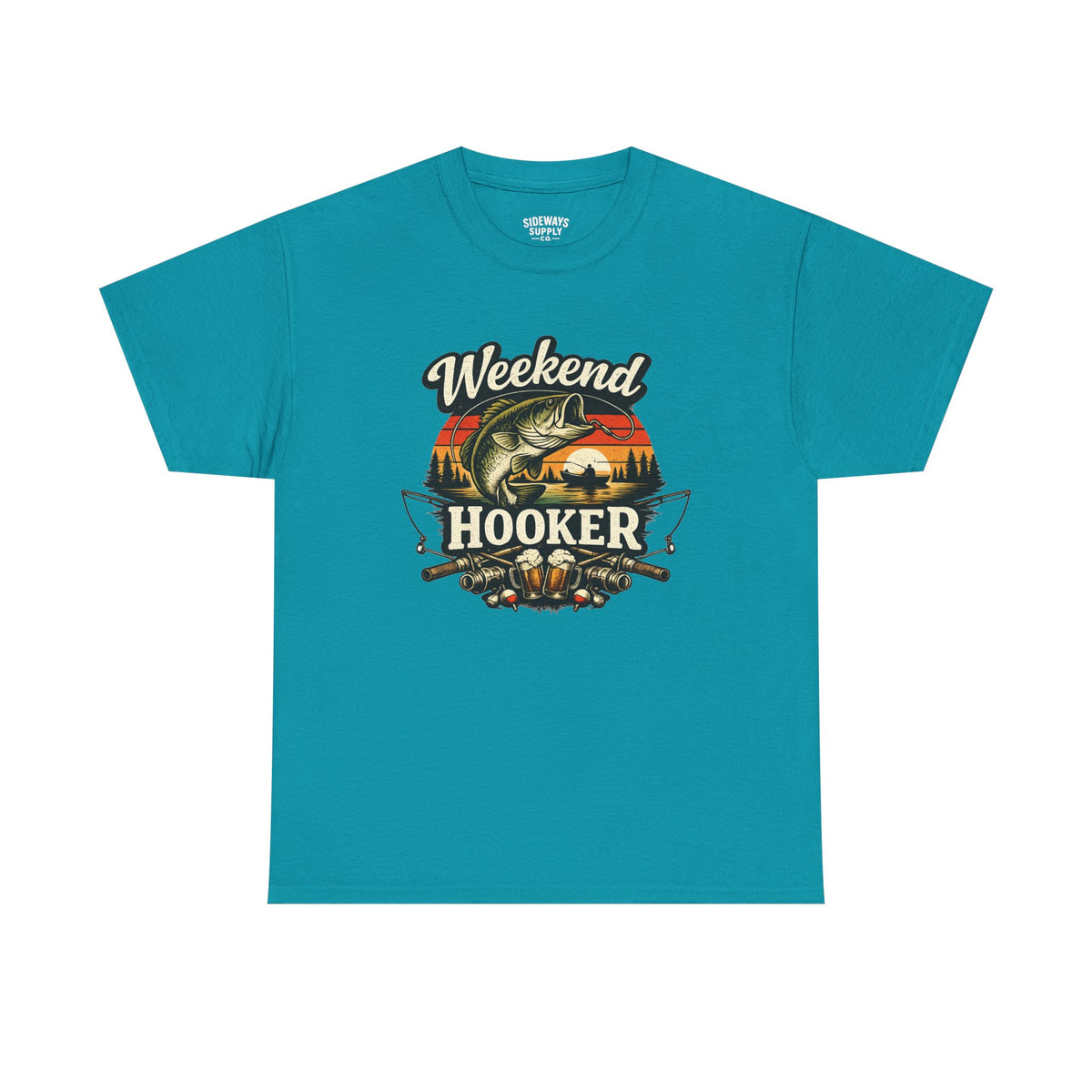 Weekend Hooker Fishing Tee — Unisex Bass Angler Graphic T-Shirt