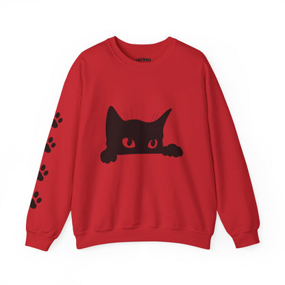 Whimsical Cat Sweatshirt - Cozy Crewneck