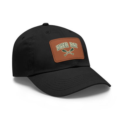 River Rat Leather Patch Hat — Fishing & River Life Cap
