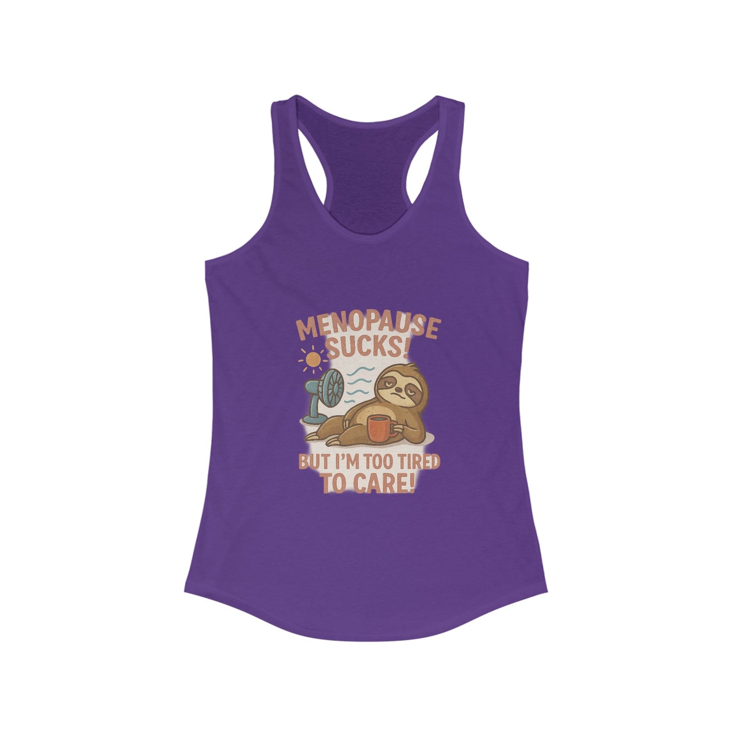 Menopause Sucks – Women’s Racerback Tank, Lightweight Workout Tee