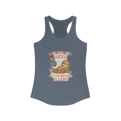 Menopause Sucks – Women’s Racerback Tank, Lightweight Workout Tee