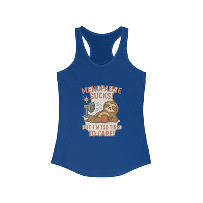 Menopause Sucks – Women’s Racerback Tank, Lightweight Workout Tee