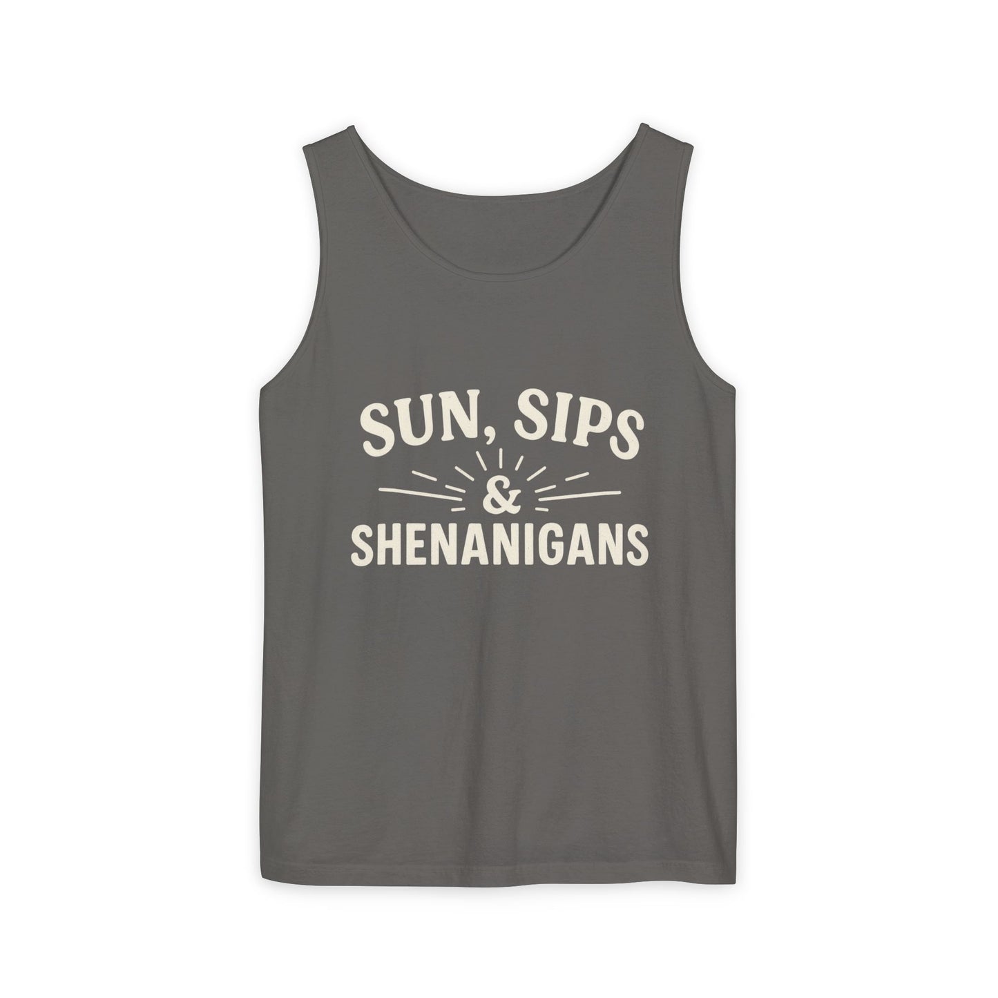 Sun, Sips & Shenanigans Tank Top, Summer Apparel, Casual Wear, Beach Day Outfit