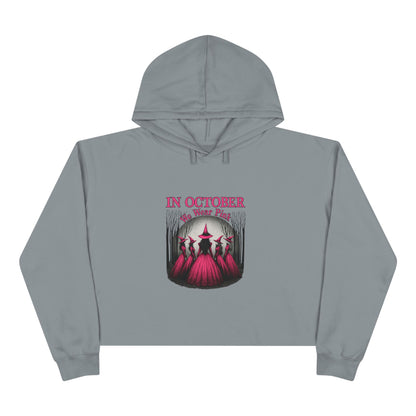 🎀🎃 October Vibes Crop Hoodie – Spooky Season Meets Strong AF 👻💪