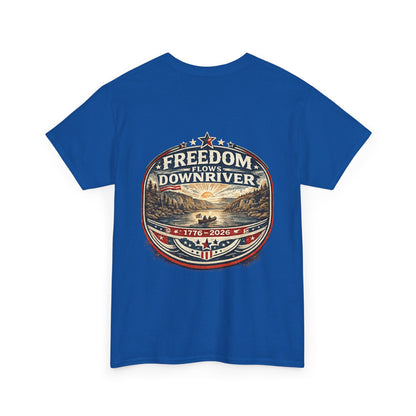 Freedom Downriver Graphic Tee — "America The Free" Patriotic T-Shirt