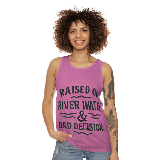 "Raised on River Water & Bad Decisions" Women’s Tank Top