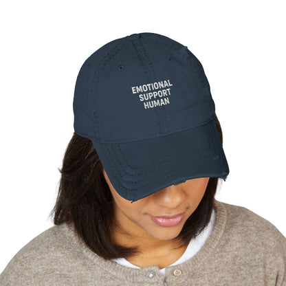 Emotional Support Dad Hat, Distressed Cap