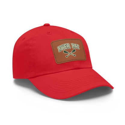 River Rat Leather Patch Hat — Fishing & River Life Cap