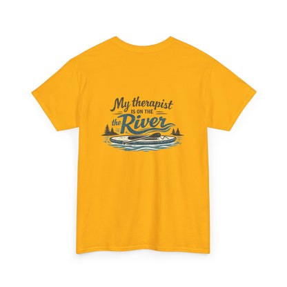 River Therapy T‑Shirt — "My Therapist Is on the River" Outdoor Fishing Tee