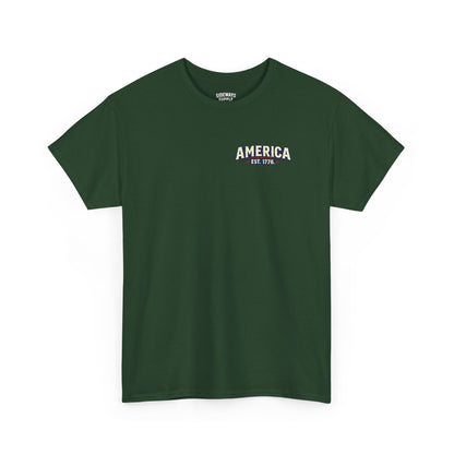 Freedom Downriver Graphic Tee — "America The Free" Patriotic T-Shirt