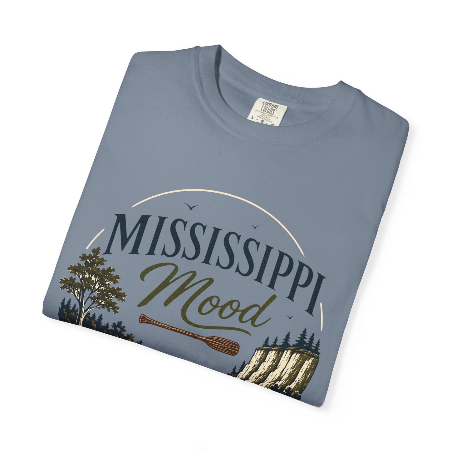 Mississippi Mood T-Shirt — Retro Riverfront Scenic Tee