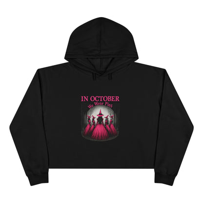🎀🎃 October Vibes Crop Hoodie – Spooky Season Meets Strong AF 👻💪