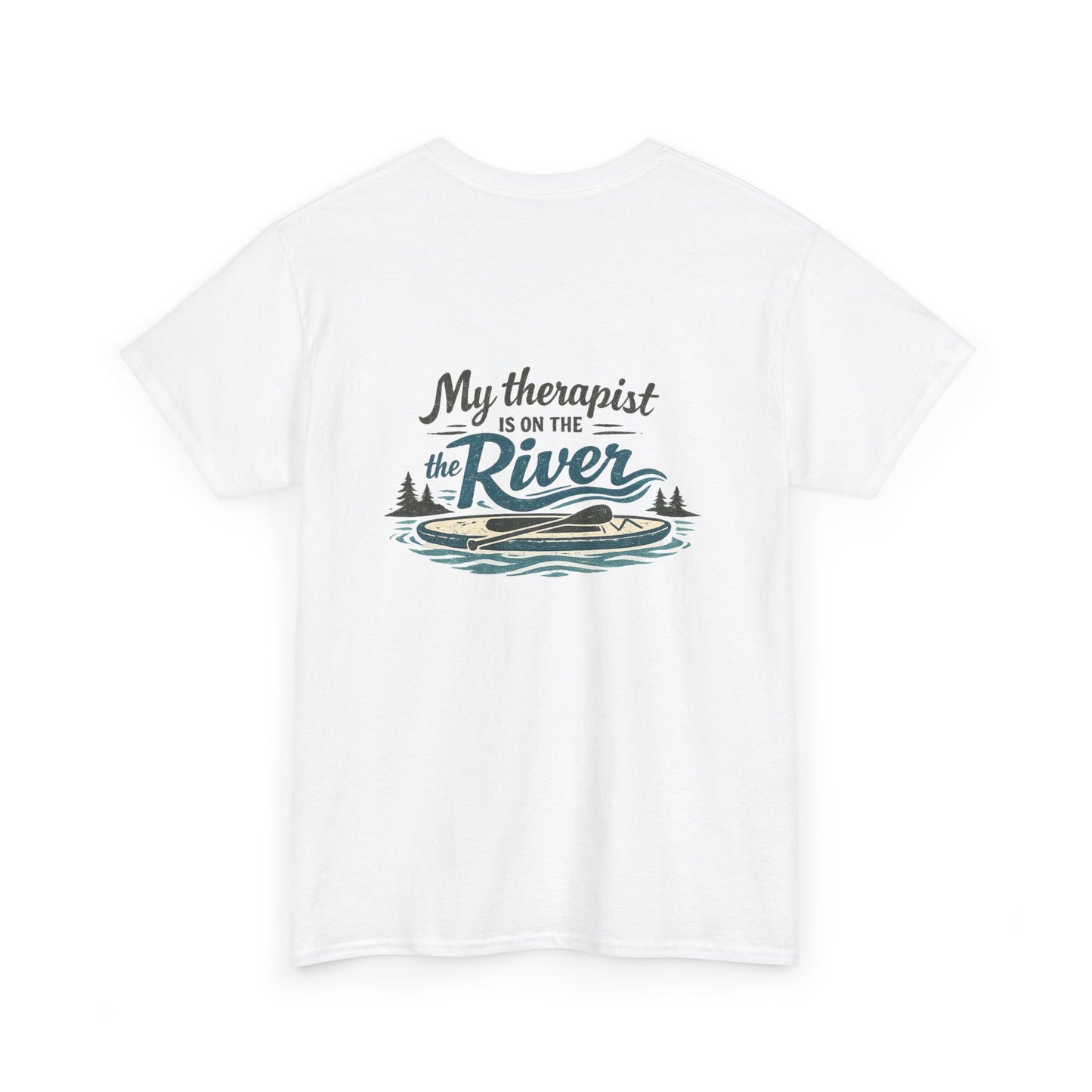 River Therapy T‑Shirt — "My Therapist Is on the River" Outdoor Fishing Tee
