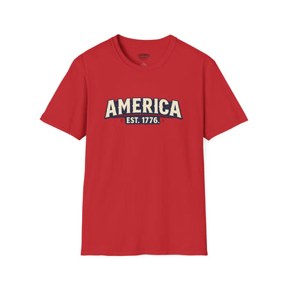 America EST. 1776 T-Shirt — Vintage Patriotic USA Tee