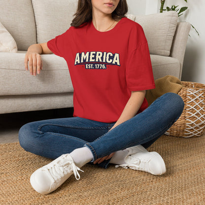 America EST. 1776 T-Shirt — Vintage Patriotic USA Tee