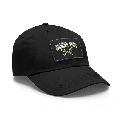 River Rat Leather Patch Hat — Fishing & River Life Cap