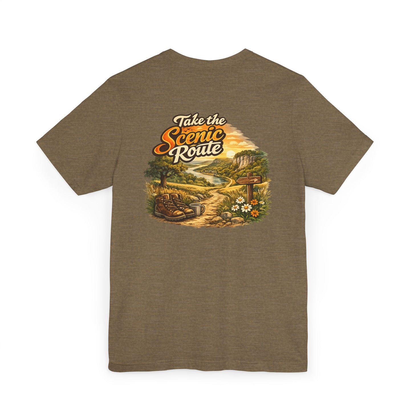 Take the Scenic Route T-Shirt — Vintage Nature Roadtrip Graphic Tee