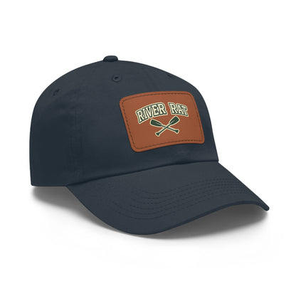 River Rat Leather Patch Hat — Fishing & River Life Cap
