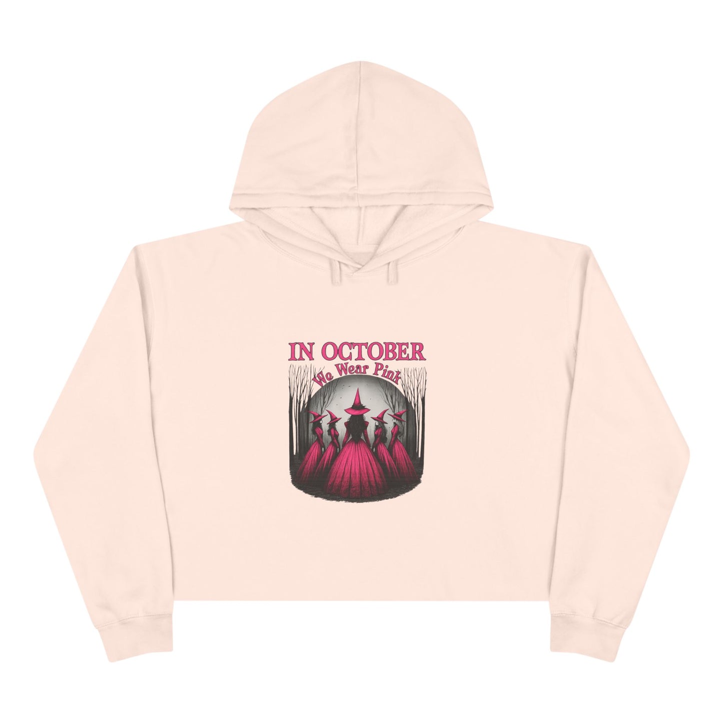 🎀🎃 October Vibes Crop Hoodie – Spooky Season Meets Strong AF 👻💪